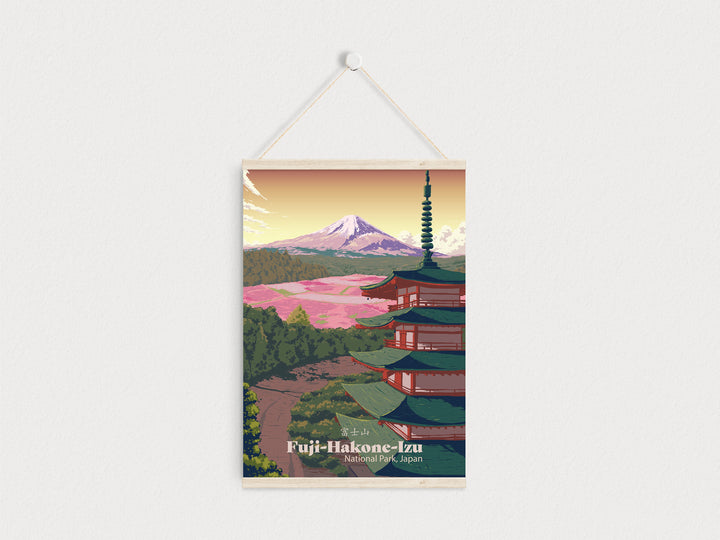 Mount Fuji Hakone Izu National Park Japan Travel Poster