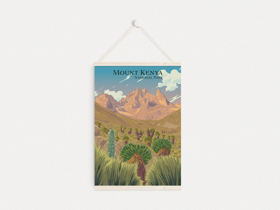 Mount Kenya National Park Travel Poster