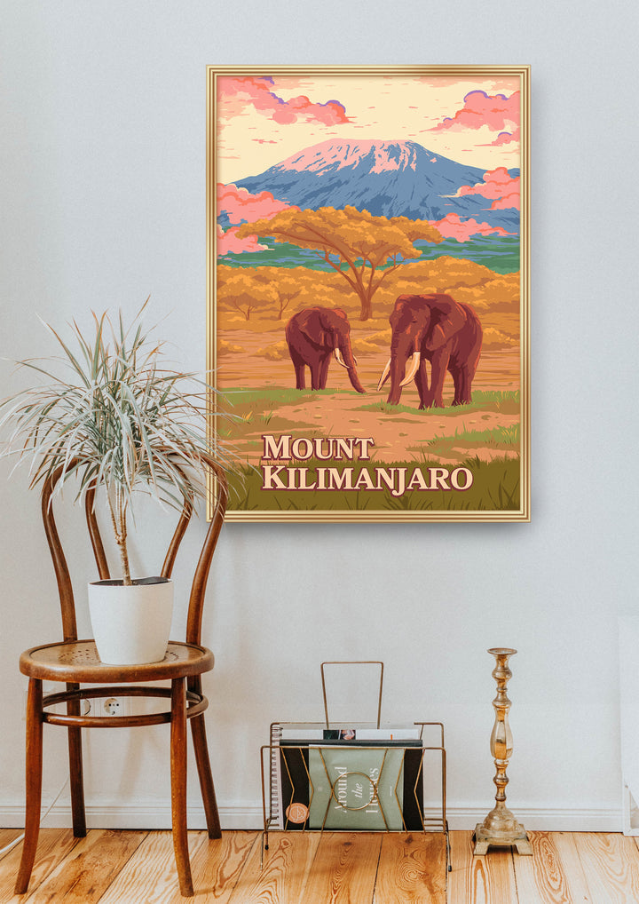 Mount Kilimanjaro Travel Poster