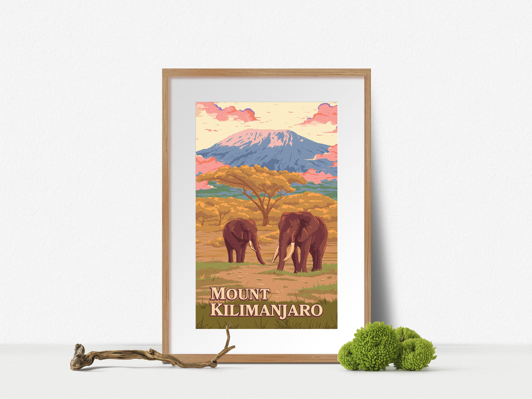 Mount Kilimanjaro Travel Poster