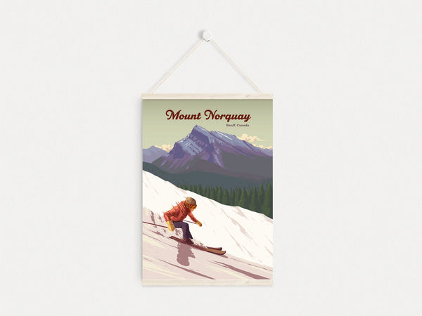 Mount Norquay Banff Canada Ski Resort Travel Poster