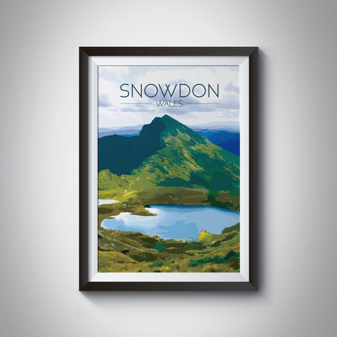 Mount Snowdon, Wales Travel Poster