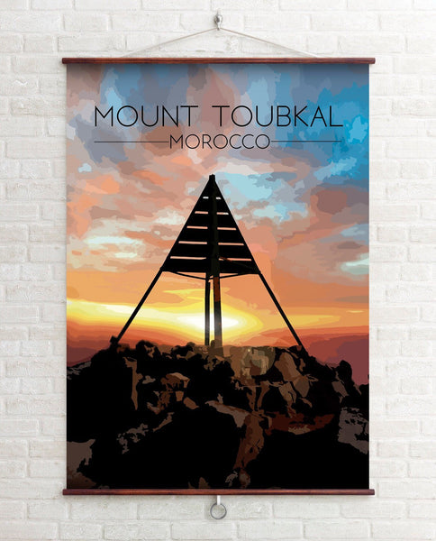 Mount Toubkal Morocco Travel Poster