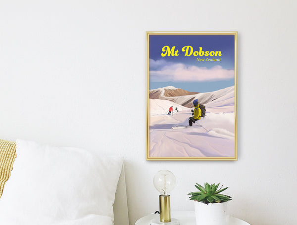 Mt Dobson Ski Resort Travel Poster