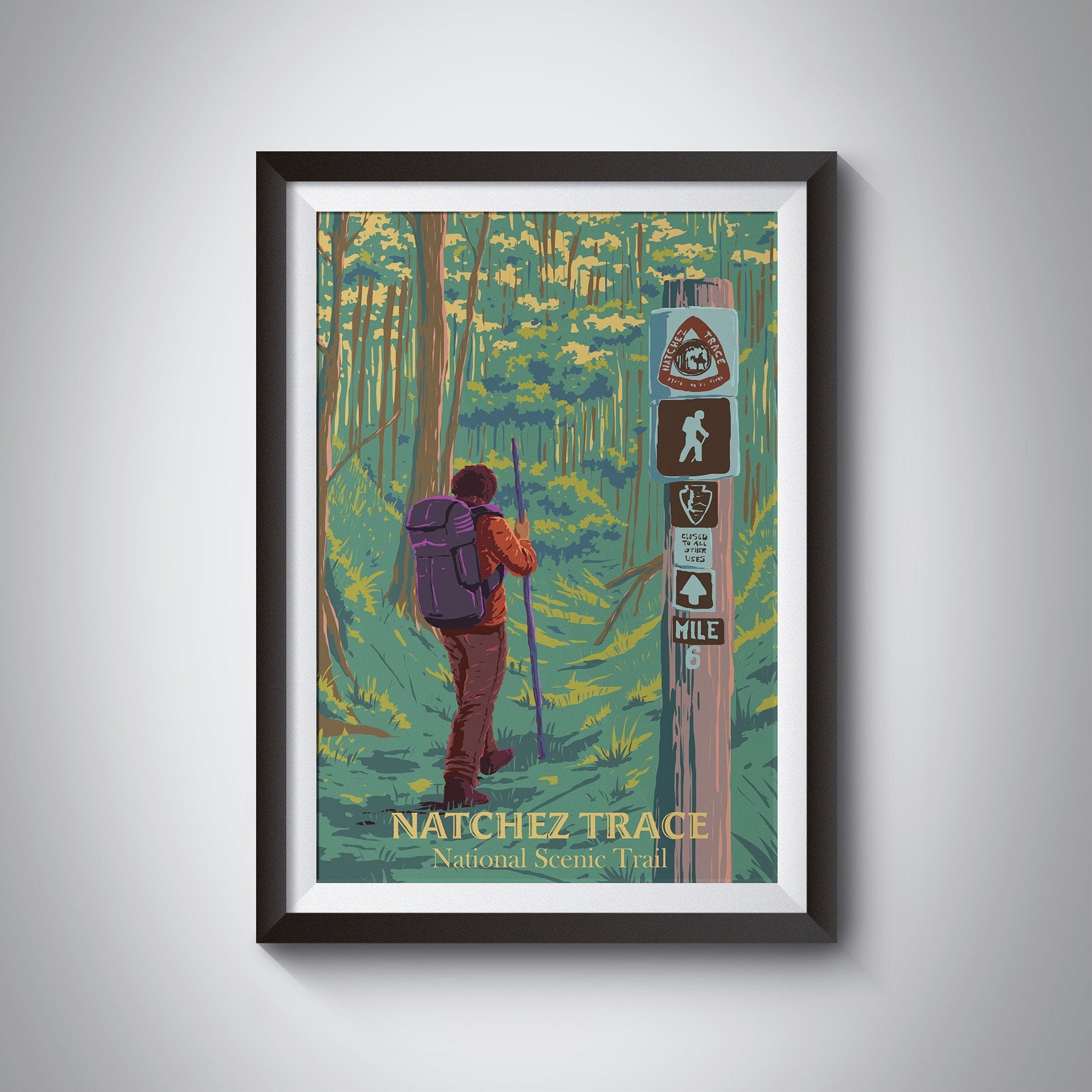 Natchez Trace National Scenic Trail Travel Poster