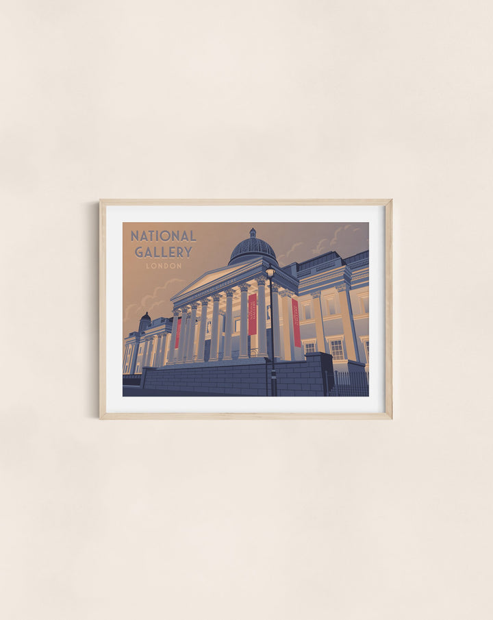 National Gallery London Travel Poster