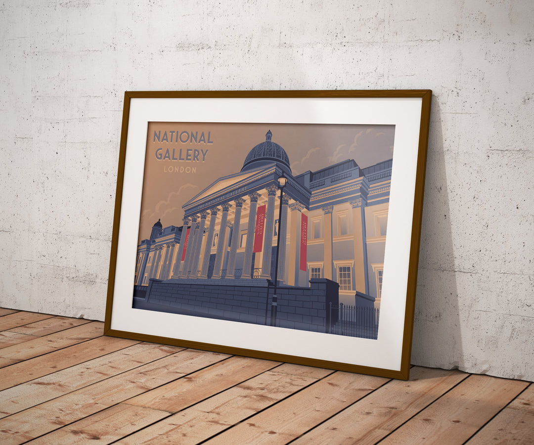 National Gallery London Travel Poster