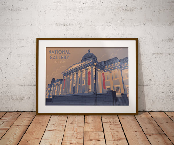 National Gallery London Travel Poster