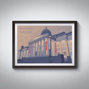 National Gallery London Travel Poster