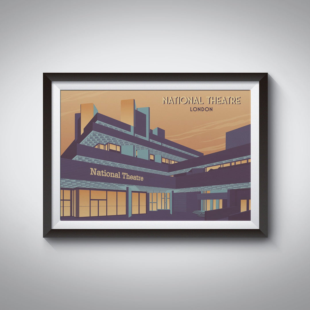 National Theatre London Travel Poster