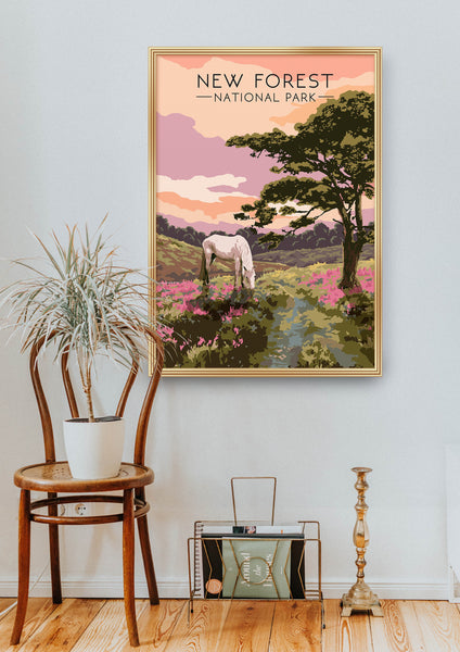 New Forest National Park Travel Poster