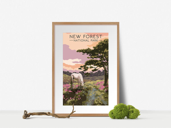 New Forest National Park Travel Poster