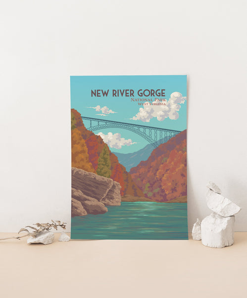 New River Gorge National Park Travel Poster