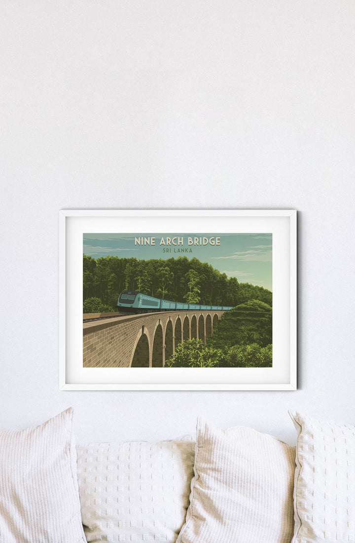 Nine Arch Bridge Sri Lanka Travel Poster