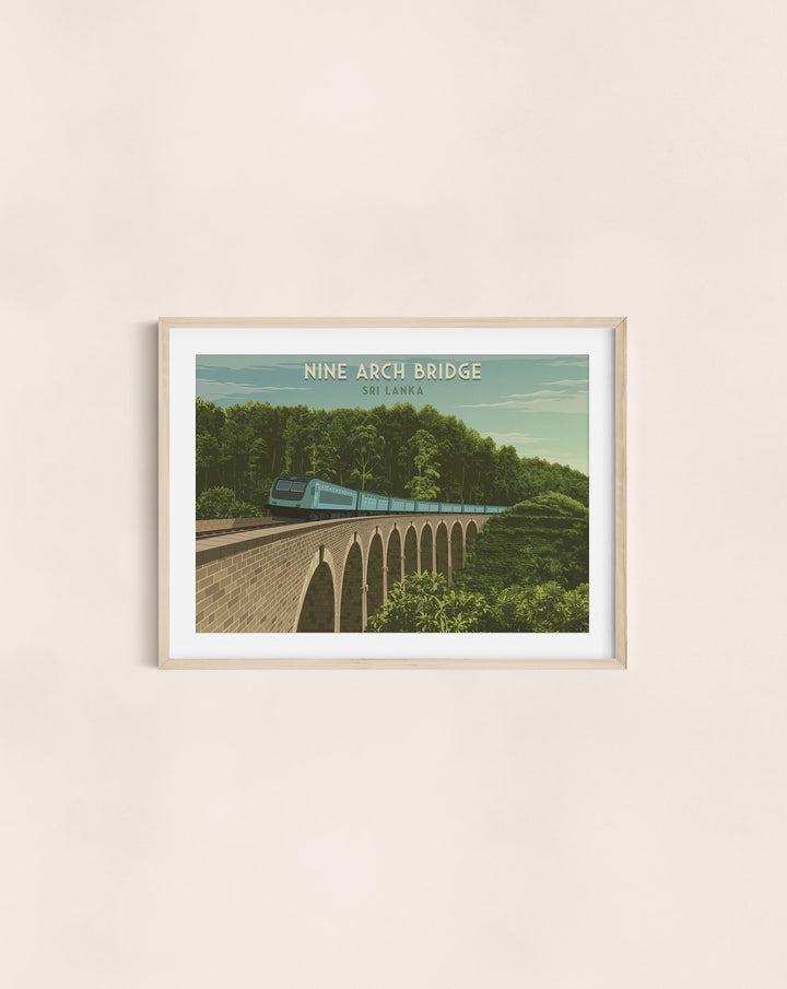 Nine Arch Bridge Sri Lanka Travel Poster