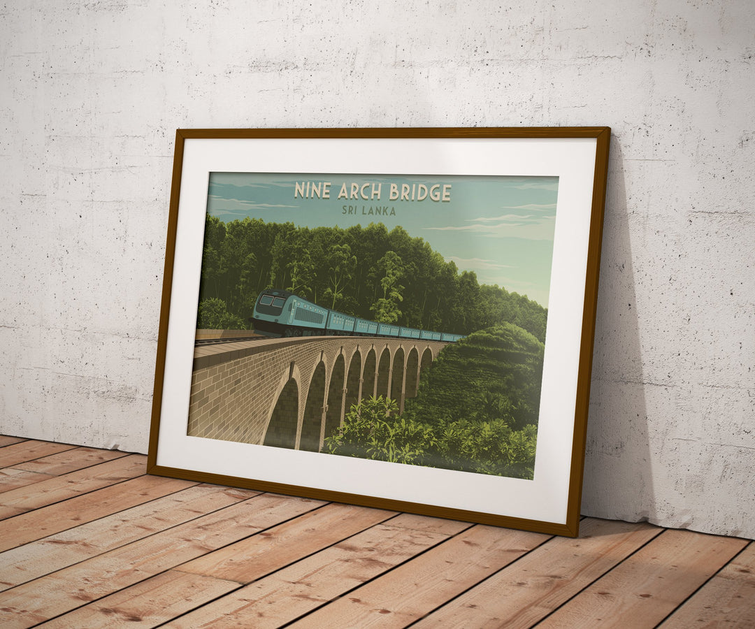 Nine Arch Bridge Sri Lanka Travel Poster