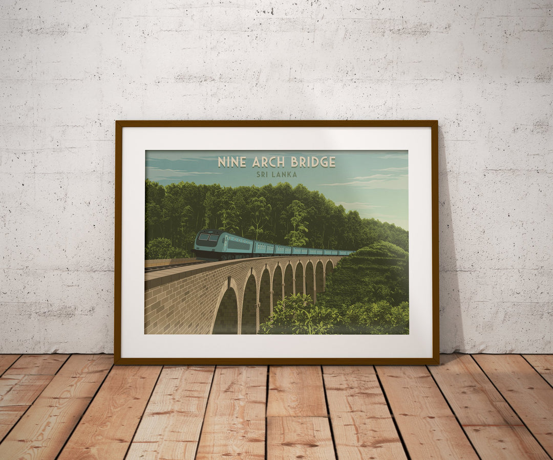 Nine Arch Bridge Sri Lanka Travel Poster