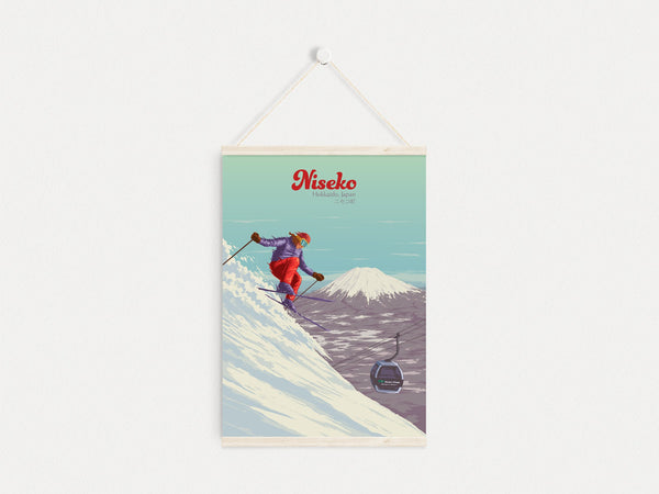 Niseko Japan Ski Resort Travel Poster