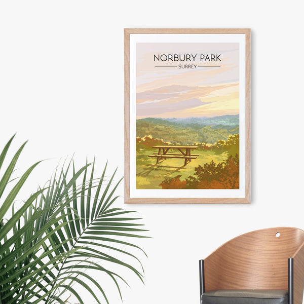 Norbury Park Surrey Travel Poster