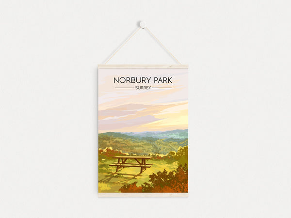 Norbury Park Surrey Travel Poster