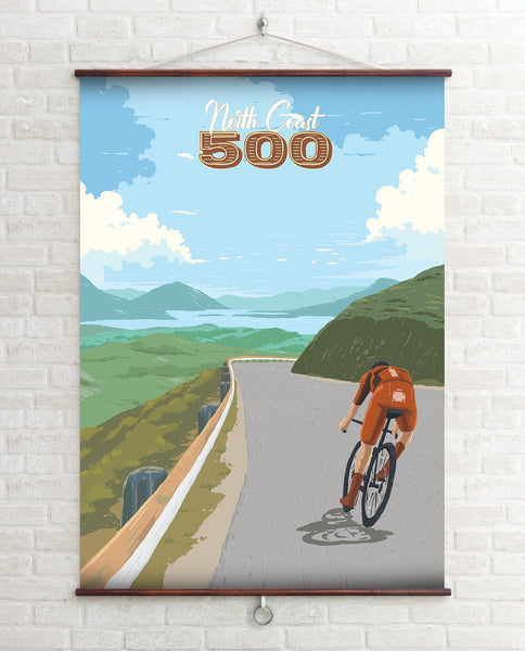 North Coast 500 NC500 Cycling Travel Poster