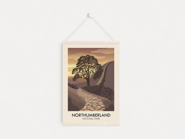 Northumberland National Park Modern Travel Poster