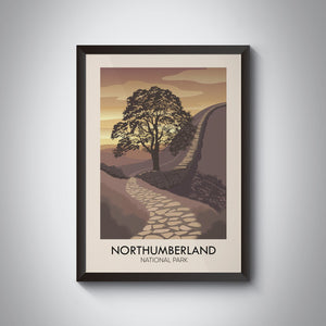 Northumberland National Park Modern Travel Poster