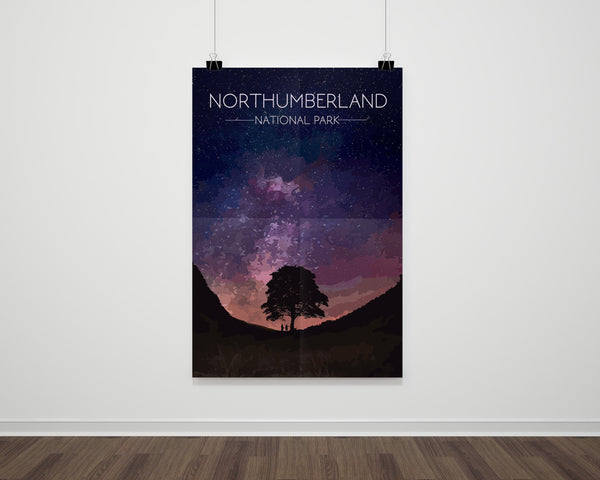 Northumberland National Park Travel Poster