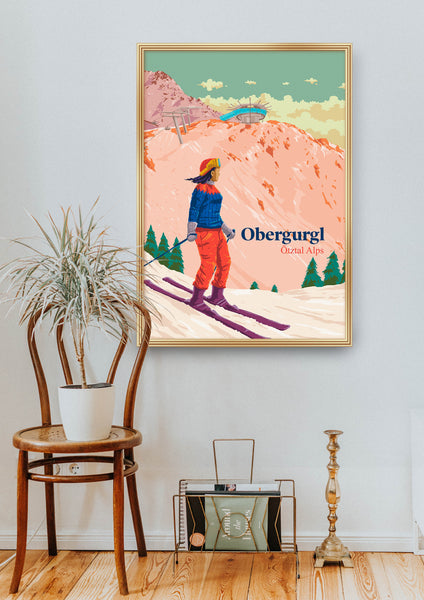 Obergurgl Ski Resort Travel Poster