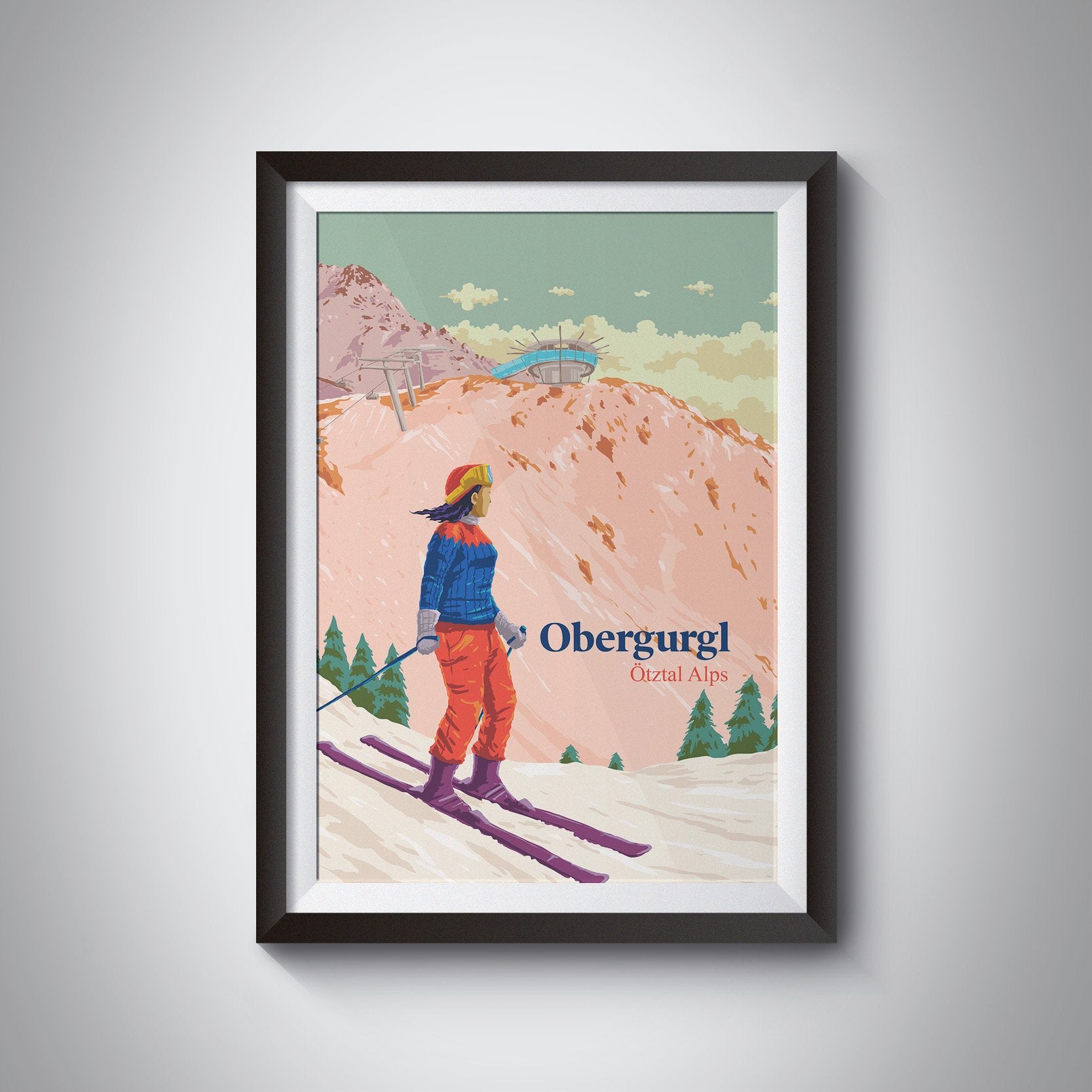 Obergurgl Ski Resort Travel Poster