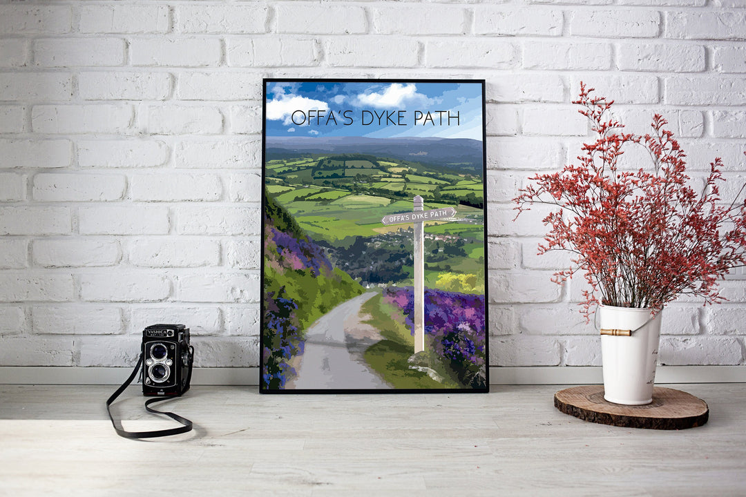 Offa's Dyke Path National Trail Travel Poster