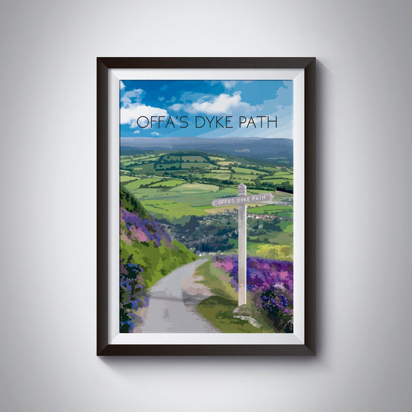 Offa's Dyke Path National Trail Travel Poster
