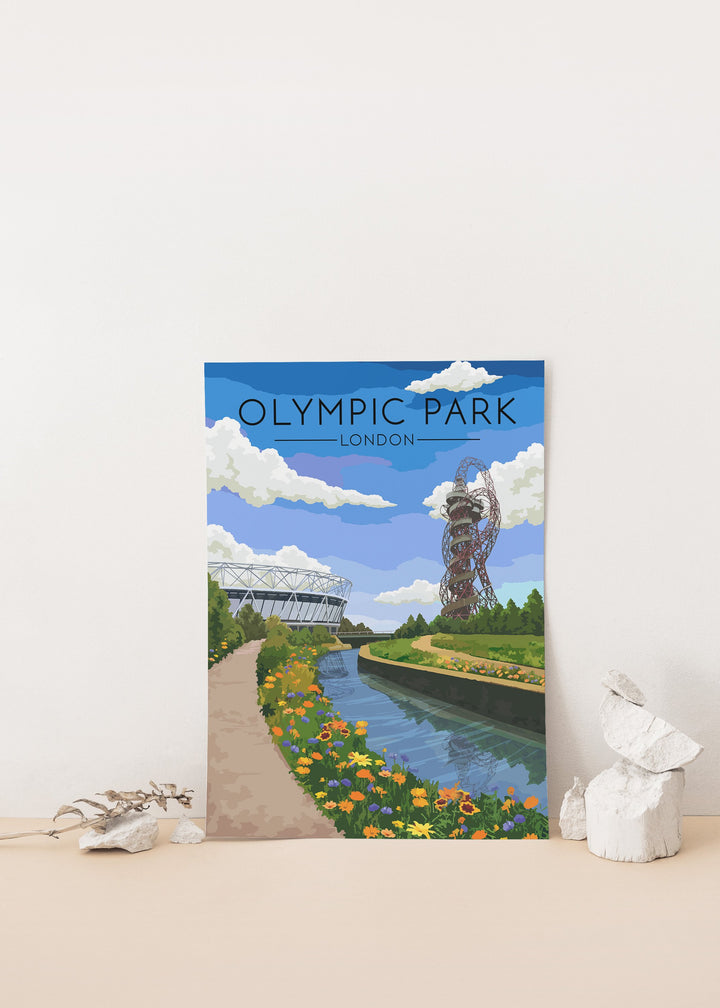 Olympic Park London Travel Poster