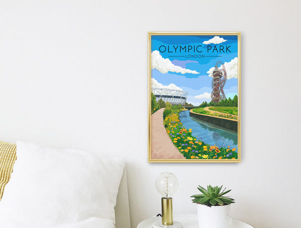 Olympic Park London Travel Poster