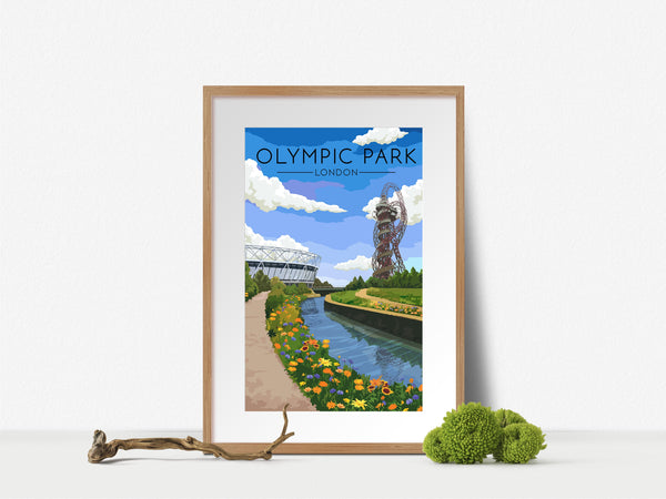 Olympic Park London Travel Poster