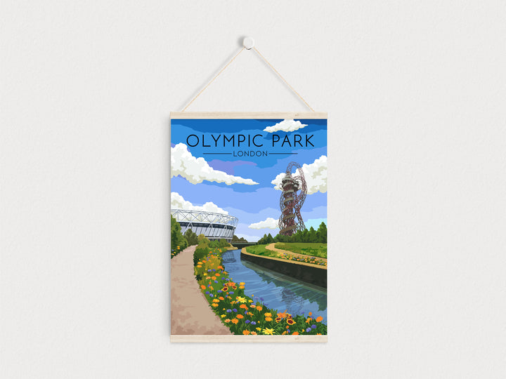 Olympic Park London Travel Poster