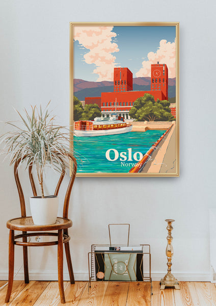 Oslo Norway Travel Poster
