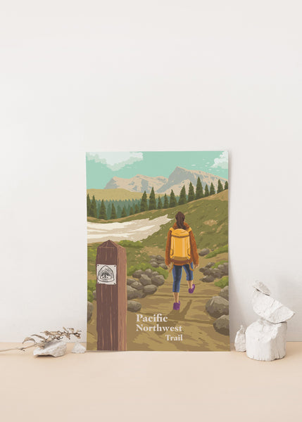 Pacific Northwest Trail Travel Poster