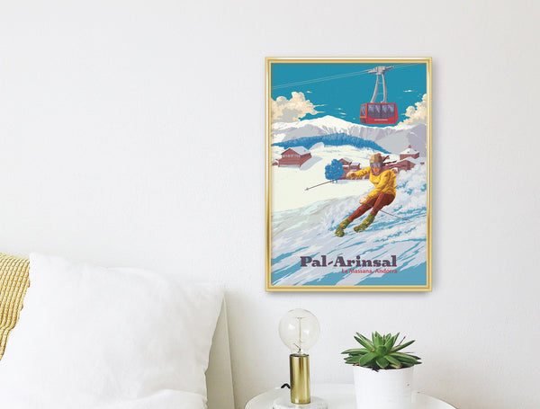 Pal Arinsal Andorra Ski Resort Travel Poster