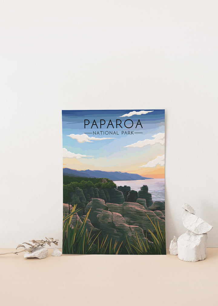 Paparoa National Park New Zealand Travel Poster