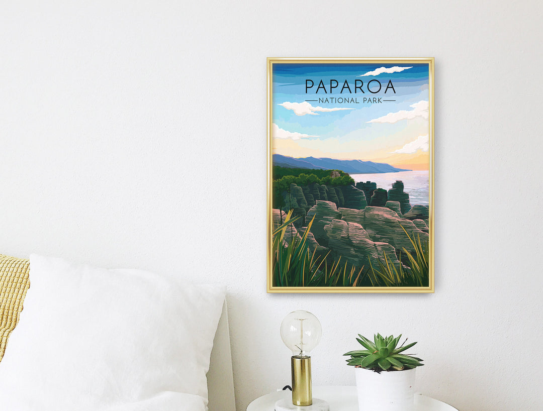 Paparoa National Park New Zealand Travel Poster