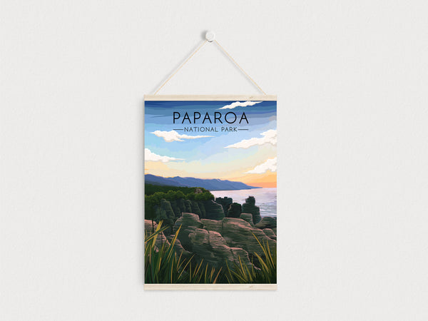 Paparoa National Park New Zealand Travel Poster