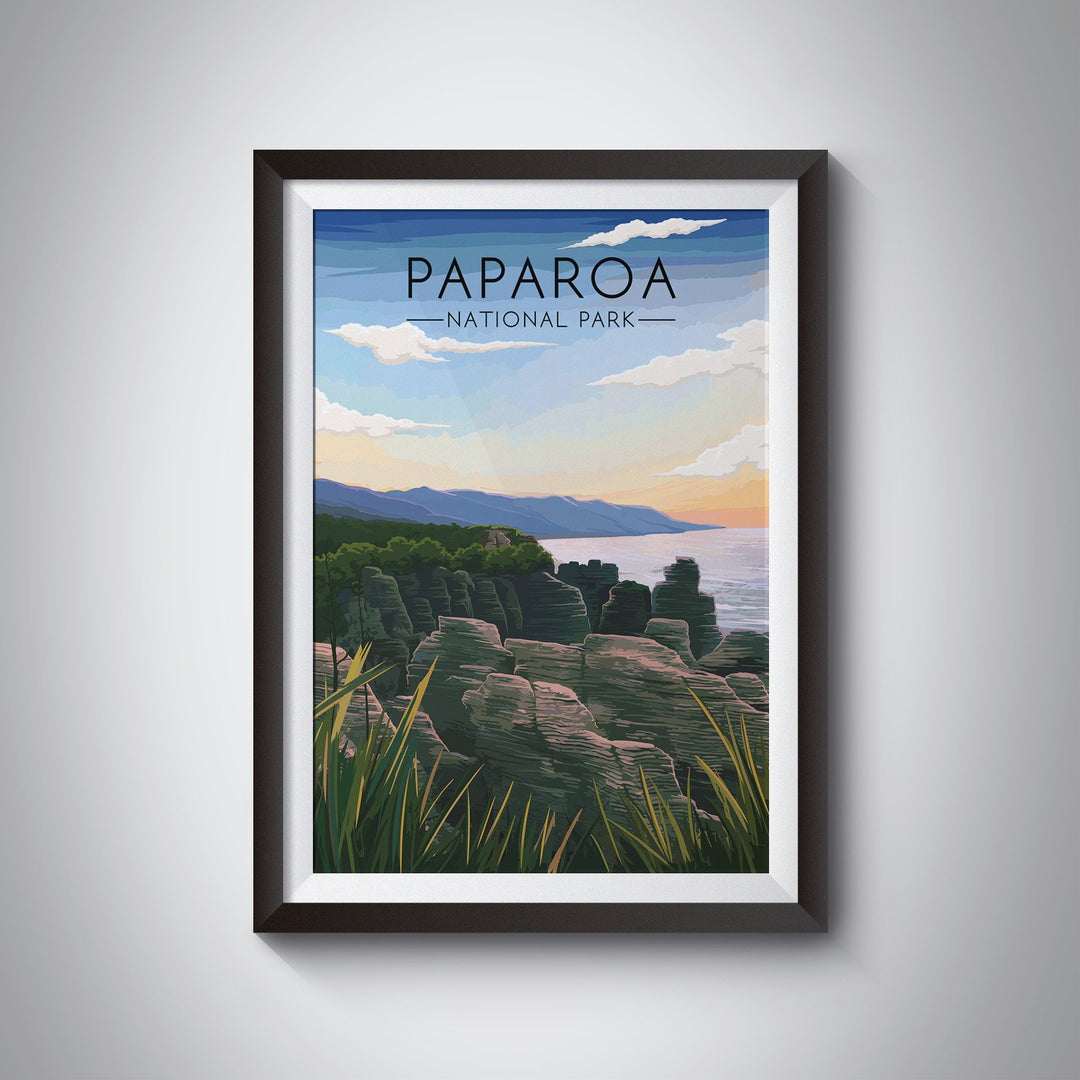 Paparoa National Park New Zealand Travel Poster