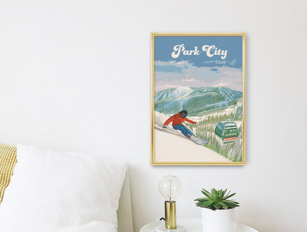 Park City Utah Ski Resort Travel Poster