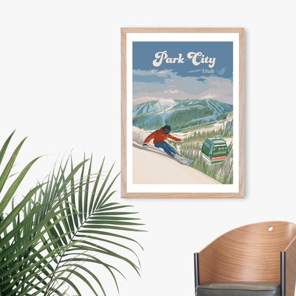 Park City Utah Ski Resort Travel Poster