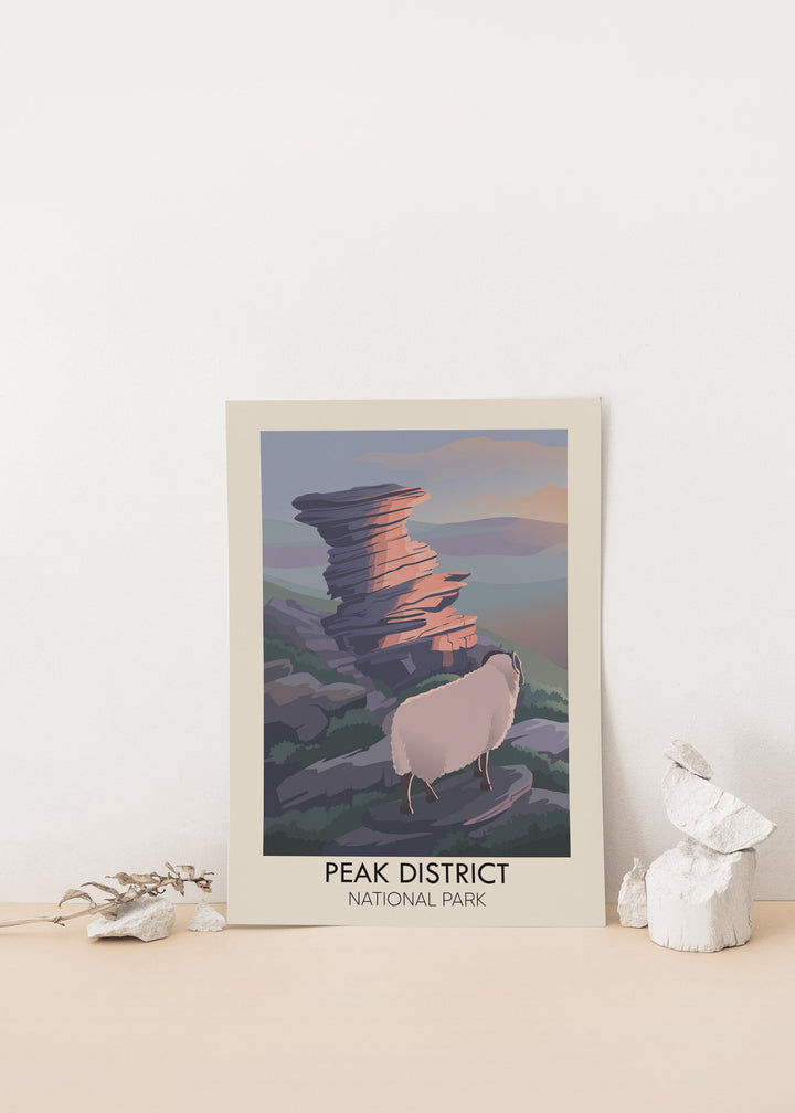 Peak District National Park Modern Travel Poster