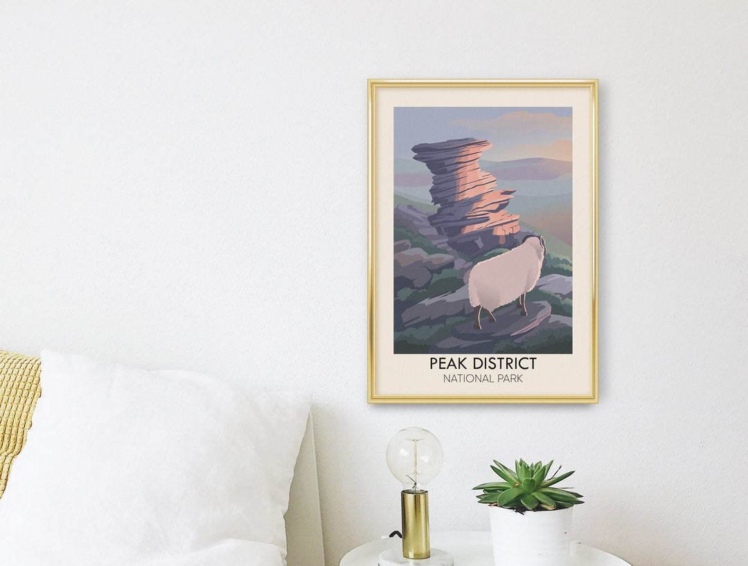 Peak District National Park Modern Travel Poster