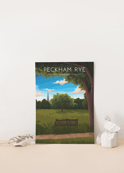 Peckham Rye Park London Travel Poster