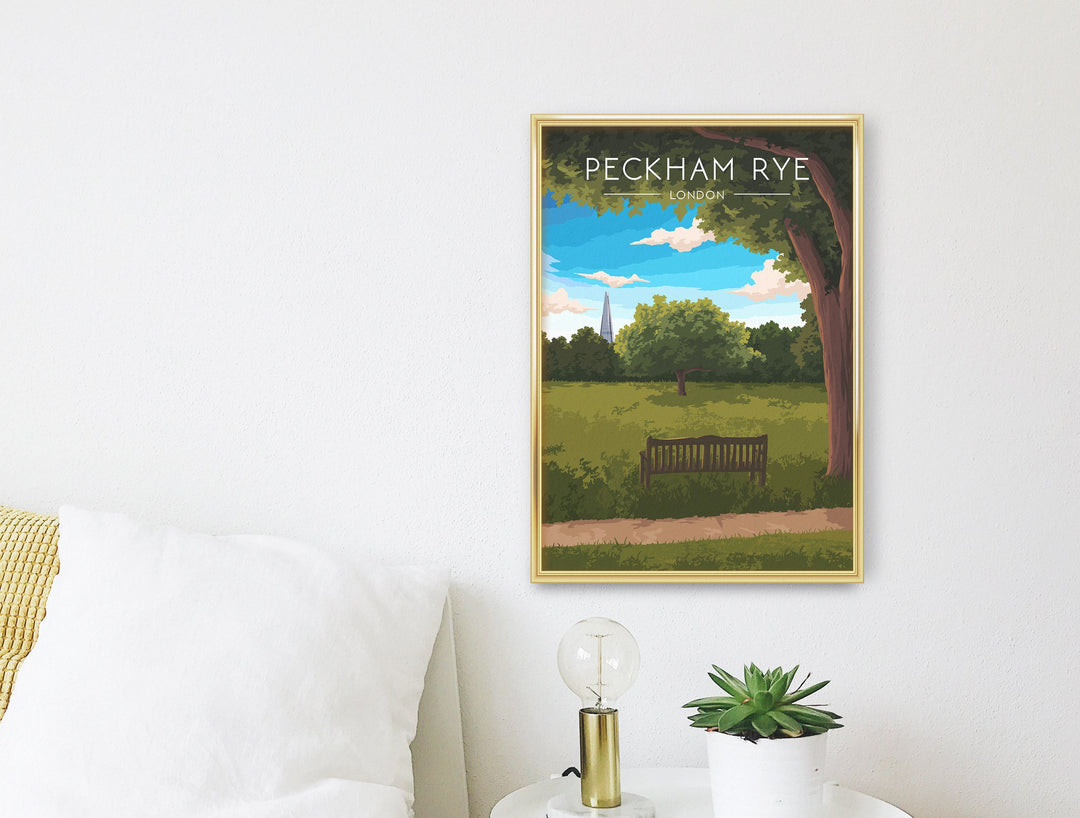 Peckham Rye Park London Travel Poster