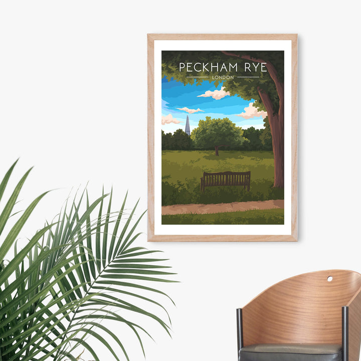 Peckham Rye Park London Travel Poster